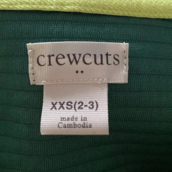 CREWCUTS EUC BOYS GIRLS GREEN JACKET COAT TOP SHIRT SUMMER BOY ZIP SIZE 2 3 XXS - Picture 4 of 4